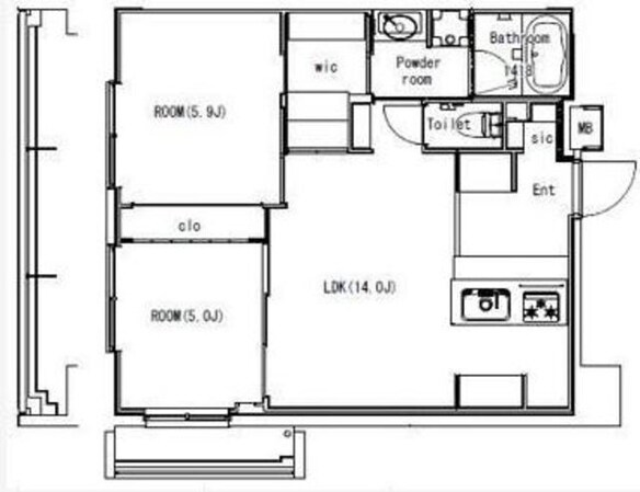 ART RESIDENCE IN MISATO CHU_Oの物件間取画像